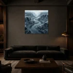 Premium Wall Art Kare Html Edition – MONOCHROME0826054 shown in a warm modern interior