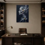 Premium Wall Art Dikey Html Edition – MONOCHROME0826068 displayed in a contemporary gallery-inspired room