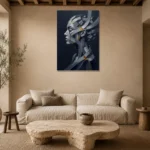 Premium Wall Art Dikey Html Edition – MONOCHROME0826068 presented in a sophisticated home setting