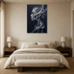 Premium Wall Art Dikey Html Edition – MONOCHROME0826068 showcased in an elegant minimalist interior
