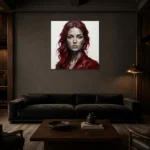 Premium Wall Art Kare Html Edition – MONOCHROME0826070 shown in a warm modern interior