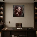 Premium Wall Art Kare Html Edition – MONOCHROME0826072 displayed in a contemporary gallery-inspired room