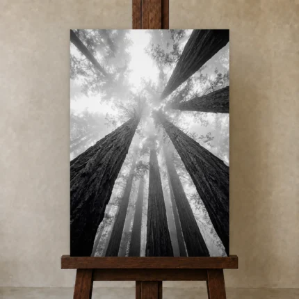 Premium Wall Art Dikey Html Edition – MONOCHROME0826078 displayed on a studio easel