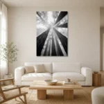 Premium Wall Art Dikey Html Edition – MONOCHROME0826078 styled in a refined neutral interior