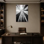 Premium Wall Art Dikey Html Edition – MONOCHROME0826078 displayed in a contemporary gallery-inspired room
