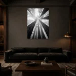 Premium Wall Art Dikey Html Edition – MONOCHROME0826078 shown in a warm modern interior