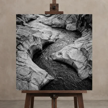 Premium Wall Art Kare Html Edition – MONOCHROME0826081 displayed on a studio easel