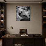 Premium Wall Art Kare Html Edition – MONOCHROME0826081 displayed in a contemporary gallery-inspired room