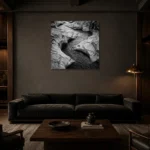Premium Wall Art Kare Html Edition – MONOCHROME0826081 shown in a warm modern interior