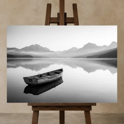 Premium Wall Art Yatay Html Edition – MONOCHROME0826082 displayed on a studio easel