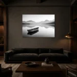 Premium Wall Art Yatay Html Edition – MONOCHROME0826082 shown in a warm modern interior