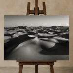 Premium Wall Art Yatay Html Edition – MONOCHROME0826084 displayed on a studio easel