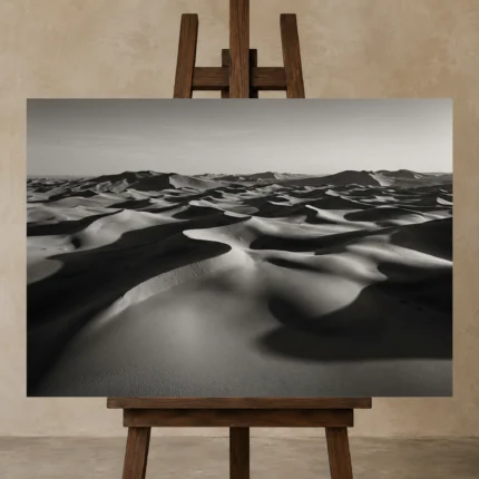 Premium Wall Art Yatay Html Edition – MONOCHROME0826084 displayed on a studio easel