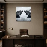 Premium Wall Art Kare Html Edition – MONOCHROME0826089 displayed in a contemporary gallery-inspired room