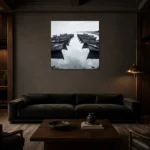Premium Wall Art Kare Html Edition – MONOCHROME0826089 shown in a warm modern interior
