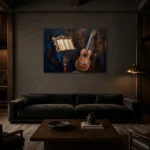 Premium Wall Art Yatay Html Edition – MUSIC2806003 shown in a warm modern interior