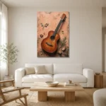 Premium Wall Art Dikey Html Edition – MUSIC2806005 styled in a refined neutral interior