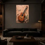 Premium Wall Art Dikey Html Edition – MUSIC2806005 shown in a warm modern interior