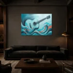Premium Wall Art Yatay Html Edition – MUSIC2806011 shown in a warm modern interior