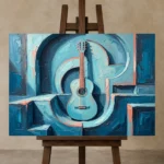 Premium Wall Art Yatay Html Edition – MUSIC2806012 displayed on a studio easel
