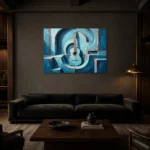 Premium Wall Art Yatay Html Edition – MUSIC2806012 shown in a warm modern interior
