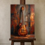 Premium Wall Art Dikey Html Edition – MUSIC2806013 displayed on a studio easel