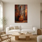 Premium Wall Art Dikey Html Edition – MUSIC2806013 styled in a refined neutral interior