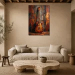 Premium Wall Art Dikey Html Edition – MUSIC2806013 presented in a sophisticated home setting