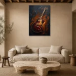Premium Wall Art Dikey Html Edition – MUSIC2806014 presented in a sophisticated home setting