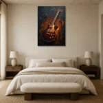 Premium Wall Art Dikey Html Edition – MUSIC2806014 showcased in an elegant minimalist interior