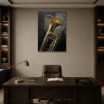 Premium Wall Art Dikey Html Edition – MUSIC2806024 displayed in a contemporary gallery-inspired room