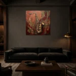 Premium Wall Art Kare Html Edition – MUSIC2806025 shown in a warm modern interior