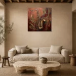 Premium Wall Art Kare Html Edition – MUSIC2806025 presented in a sophisticated home setting
