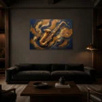 Premium Wall Art Yatay Html Edition – MUSIC2806028 shown in a warm modern interior