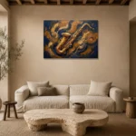 Premium Wall Art Yatay Html Edition – MUSIC2806028 presented in a sophisticated home setting