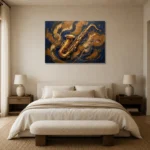 Premium Wall Art Yatay Html Edition – MUSIC2806028 showcased in an elegant minimalist interior