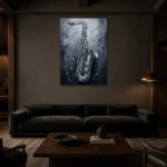 Premium Wall Art Dikey Html Edition – MUSIC2806031 shown in a warm modern interior
