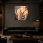 Premium Wall Art Kare Html Edition – MUSIC2806034 shown in a warm modern interior