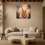 Premium Wall Art Kare Html Edition – MUSIC2806034 presented in a sophisticated home setting
