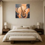 Premium Wall Art Kare Html Edition – MUSIC2806034 showcased in an elegant minimalist interior