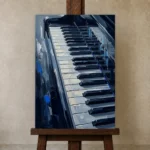 Premium Wall Art Dikey Html Edition – MUSIC2806040 displayed on a studio easel