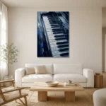 Premium Wall Art Dikey Html Edition – MUSIC2806040 styled in a refined neutral interior
