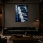 Premium Wall Art Dikey Html Edition – MUSIC2806040 shown in a warm modern interior
