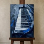 Premium Wall Art Dikey Html Edition – MUSIC2806041 displayed on a studio easel