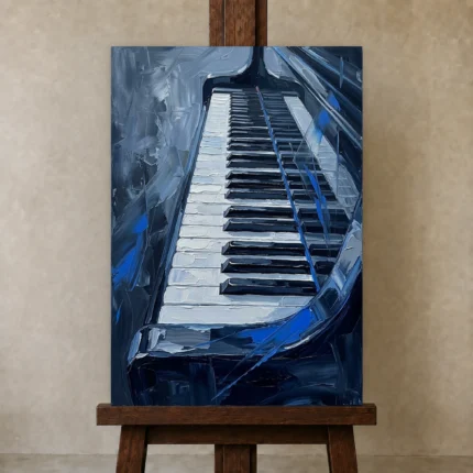 Premium Wall Art Dikey Html Edition – MUSIC2806041 displayed on a studio easel
