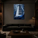 Premium Wall Art Dikey Html Edition – MUSIC2806041 shown in a warm modern interior