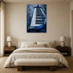 Premium Wall Art Dikey Html Edition – MUSIC2806041 showcased in an elegant minimalist interior
