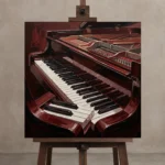 Premium Wall Art Kare Html Edition – MUSIC2806043 displayed on a studio easel