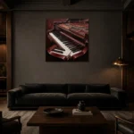 Premium Wall Art Kare Html Edition – MUSIC2806043 shown in a warm modern interior