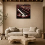 Premium Wall Art Kare Html Edition – MUSIC2806043 presented in a sophisticated home setting